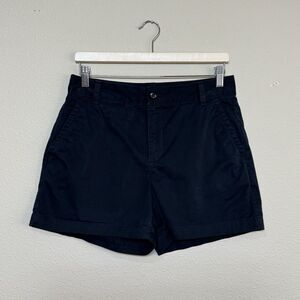 Gap Short women 6 tall khaki flat front cotton blend black